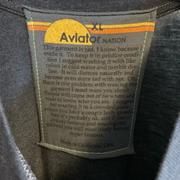 Aviator Nation Lightening Bolt Rainbow Tee - Picture 5 of 6